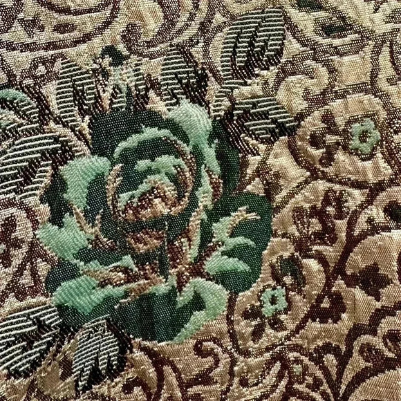 Vintage Neiman Marcus Gold Metallic Shimmer Rose 80’s Rock Glam Blazer Size 8 M - Picture 9 of 16